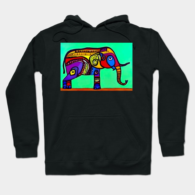 An Indian Elephant Hoodie by PictureNZ